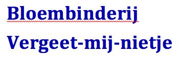 Vergeet mij nietje
